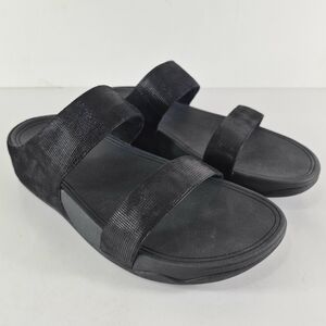 Sz 9 Fitflop Lulu Shimmer Slide Sandals